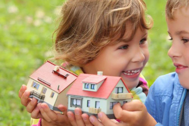 Особенности по выделению детям долей в праве собственности на недвижимое  имущество.